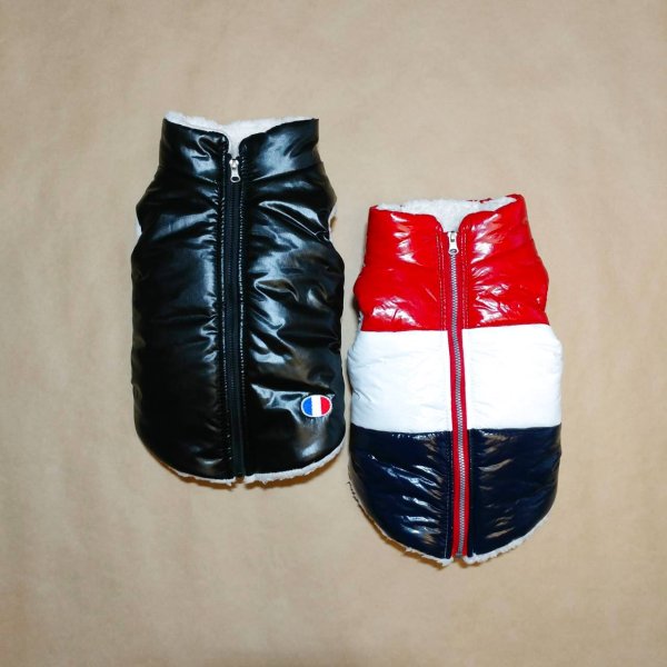 画像2: 犬服 セール ダウン ベスト S M L XL 小型犬 中型犬 秋 冬 ジャンパー コート 軽量 保温 doggystar ドッギースター  即日発送致します (2)