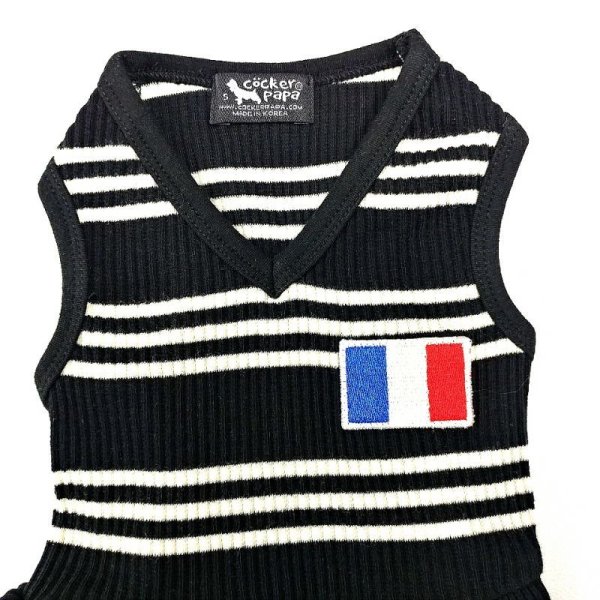 画像4: 犬服 おしゃれ  S M L XL 小型犬 中型犬 春夏秋冬 シンプル Vネック ボーダー ワンピース doggystar ドッギースター  即日出荷出来ます (4)