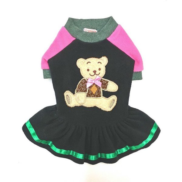 画像2: 犬服 くま 可愛い ワンピース S M L XL 小型犬 中型犬 秋冬 doggystar ドッギースター 即日出荷出来ます (2)