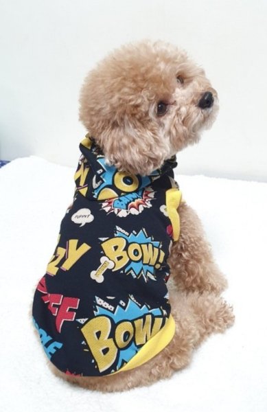 画像2: 犬服 パーカー おしゃれ Tシャツ  S M L XL 小型犬 中型犬 春夏秋冬 コミック柄 doggystar ドッギースター  即日出荷出来ます (2)