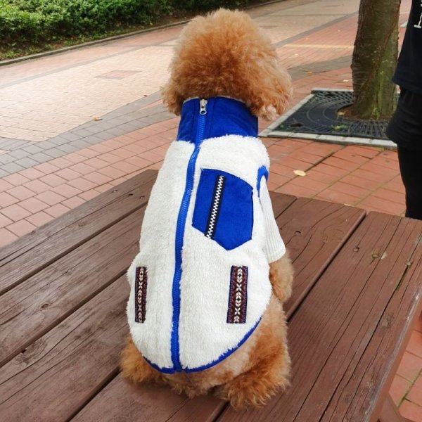 画像8: 犬服 セール かわいい Tシャツ もこもこ アウトドアスタイル フリース ジップアップ ベスト S M L XL doggystar ドッギースター即日発送出来ます (8)