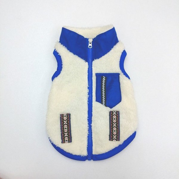 画像3: 犬服 セール かわいい Tシャツ もこもこ アウトドアスタイル フリース ジップアップ ベスト S M L XL doggystar ドッギースター即日発送出来ます (3)
