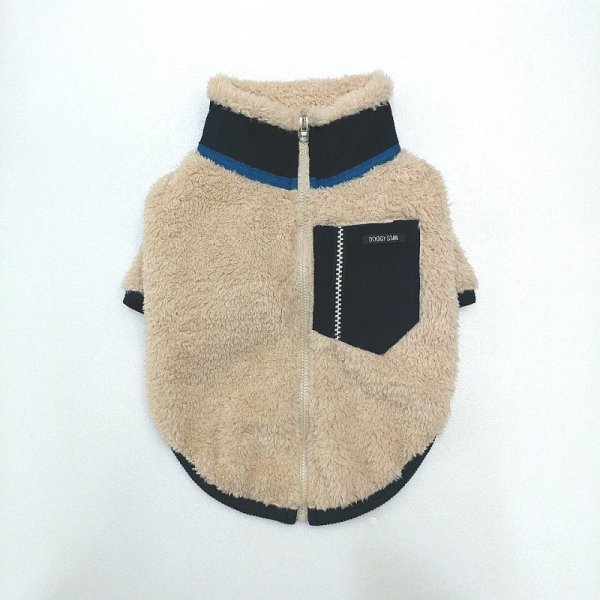 画像4: 犬服  背中開き ファスナー 長袖 もこもこ フリース XS S M L XL 小型犬 中型犬 秋 冬  doggystar ドッギースター 即日発送出来ます (4)