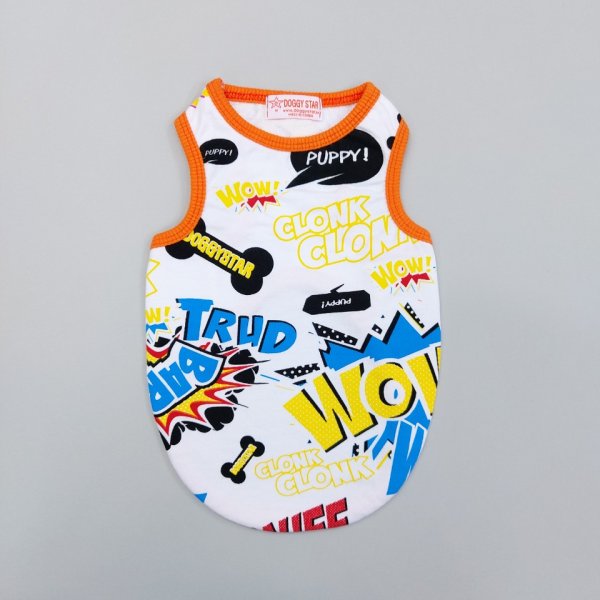 画像5: 犬服 タンクトップ かっこいい コミック柄 Tシャツ  S M L XL 2XL 3XL 4XL 5XL 6XL 小型犬 中型犬 大型犬 春夏秋冬 doggystar ドッギースター  即日発送できます (5)