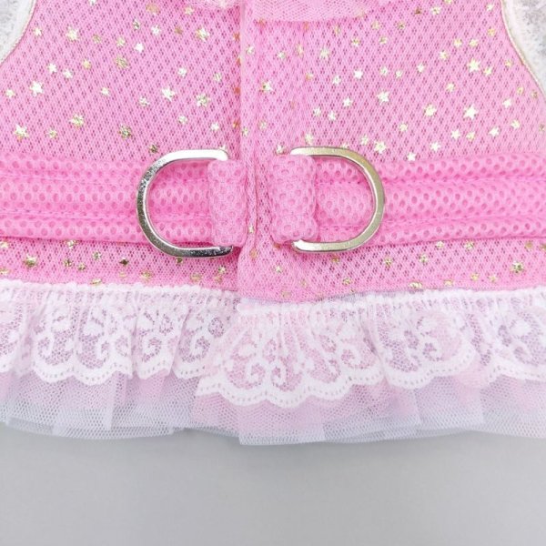 画像5: 犬の ハーネス リード付き セール おしゃれ 胴輪 S M L XL 小型 犬 中型 犬スター フリル doggystar ドッギースター 即日出荷出来ます  (5)