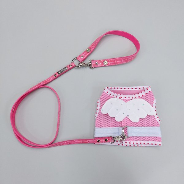 画像6: 犬の ハーネス 胴輪 リード付き セール S M L XL 小型 犬 中型 犬 春 夏 秋 冬 天使の羽ハーネス doggystar ドッギースター 即日出荷出来ます (6)