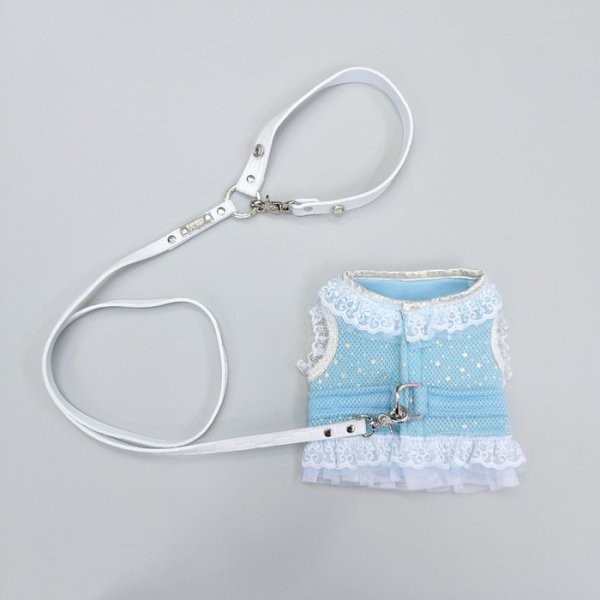 画像12: 犬の ハーネス リード付き セール おしゃれ 胴輪 S M L XL 小型 犬 中型 犬スター フリル doggystar ドッギースター 即日出荷出来ます  (12)