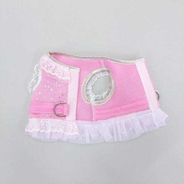 画像4: 犬の ハーネス リード付き セール おしゃれ 胴輪 S M L XL 小型 犬 中型 犬スター フリル doggystar ドッギースター 即日出荷出来ます  (4)