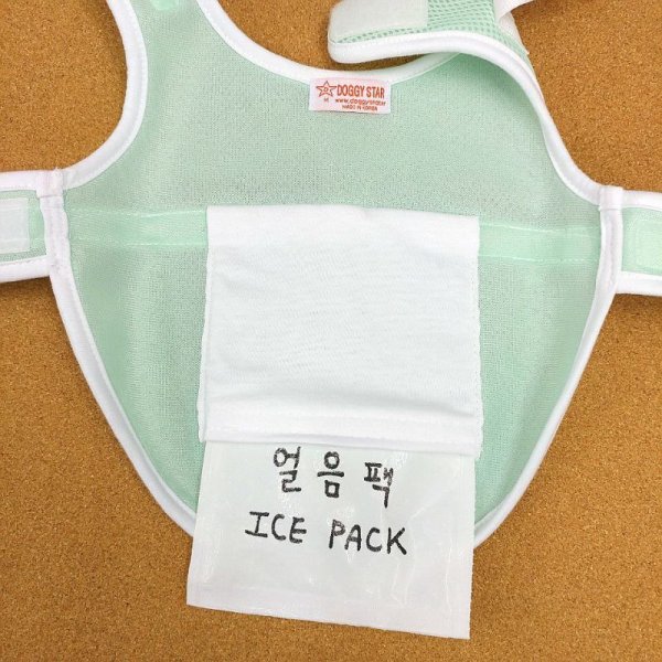 画像6: 犬服 クール 胴輪 セール  夏 S M L XL 小型 犬 中型 犬 メッシュ 保冷剤 ベスト ハーネス 熱中症対策 doggystar ドッギースター 即日出荷出来ます (6)