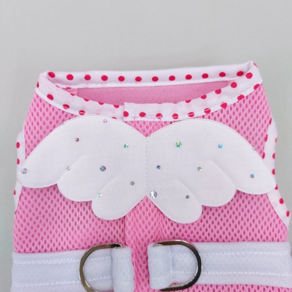 画像3: 犬の ハーネス 胴輪 リード付き セール S M L XL 小型 犬 中型 犬 春 夏 秋 冬 天使の羽ハーネス doggystar ドッギースター 即日出荷出来ます (3)