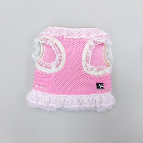 画像3: 犬の ハーネス リード付き セール おしゃれ 胴輪 S M L XL 小型 犬 中型 犬スター フリル doggystar ドッギースター 即日出荷出来ます  (3)