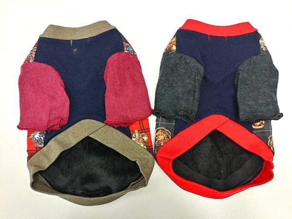 画像2: 犬 服 Tシャツ S M L XL セール 小型 犬 中型 犬 秋 冬  エンブレム柄 Vネック doggystar ドッギースター 即日発送できます (2)