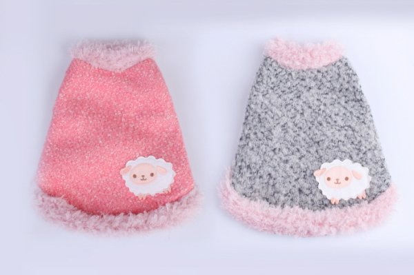 画像2: 犬 服 Tシャツ セール もこもこ Aライン ひつじさん S M L XL 小型 犬 中型 犬 秋 冬 可愛い 犬服 おしゃれ 保温 doggystar ドッギースター 即日 発送出来ます (2)