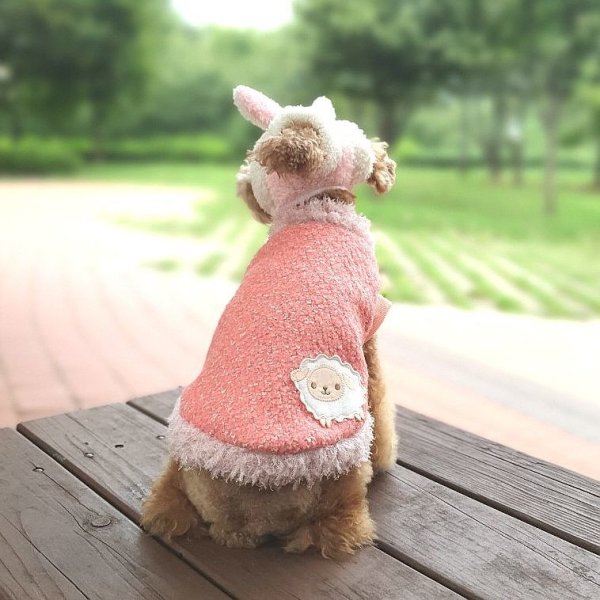 画像9: 犬 服 Tシャツ セール もこもこ Aライン ひつじさん S M L XL 小型 犬 中型 犬 秋 冬 可愛い 犬服 おしゃれ 保温 doggystar ドッギースター 即日 発送出来ます (9)