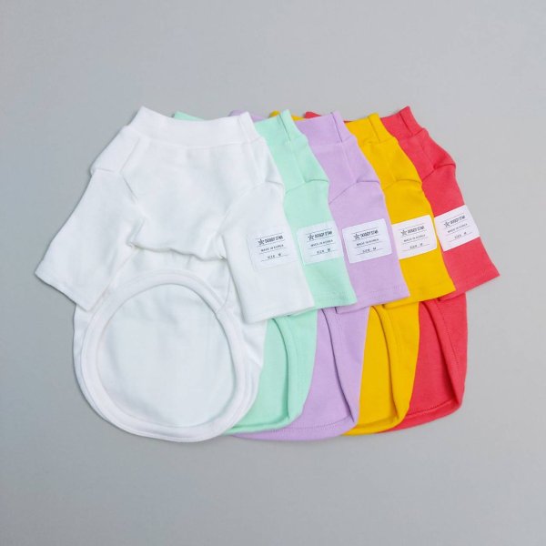 画像4: 犬服 シンプル 無地 着せやすい ベーシック長袖 Tシャツ  S M L XL 2XL 3XL 4XL 小型犬 中型犬 大型犬 春 夏 秋 冬 doggystar ドッギースター  即日出荷出来ます (4)