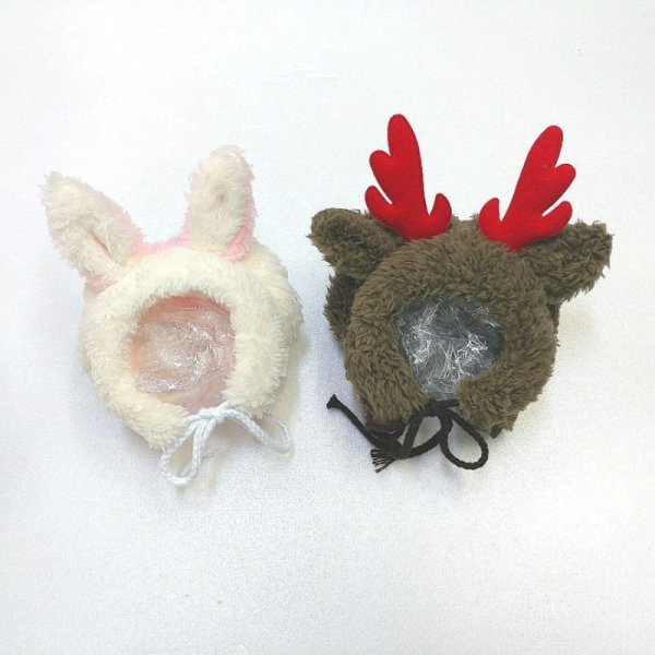 画像2: イタグレ帽子 S M L 小型犬 中型犬 秋冬  もこもこフリース動物帽子(服は含まれません)doggystar ドッギースター 即日発送できます (2)