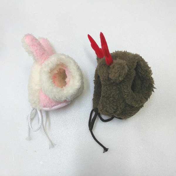 画像3: イタグレ帽子 S M L 小型犬 中型犬 秋冬  もこもこフリース動物帽子(服は含まれません)doggystar ドッギースター 即日発送できます (3)