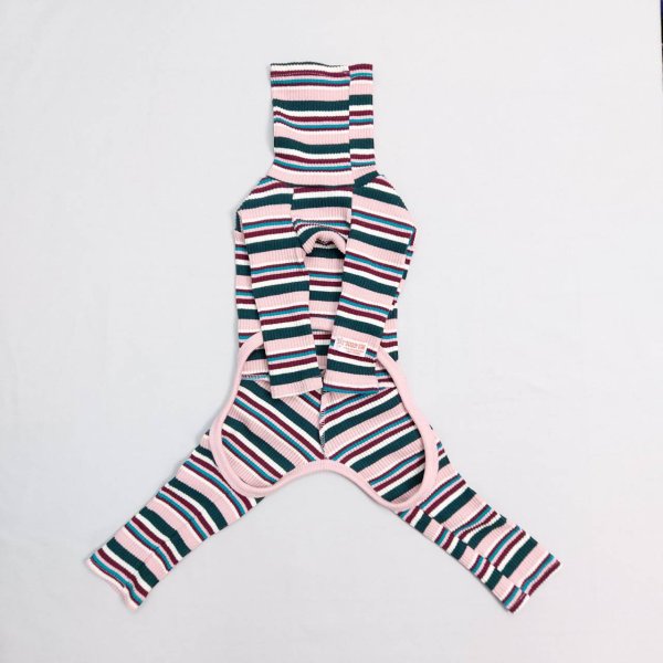 画像4: イタグレ服 セール S M L XL 2XL 3XL ボーダーロンパース つなぎ 小型犬 中型犬 大型犬 春夏服 秋冬服 doggystar ドッギースター 即日出荷出来ます (4)