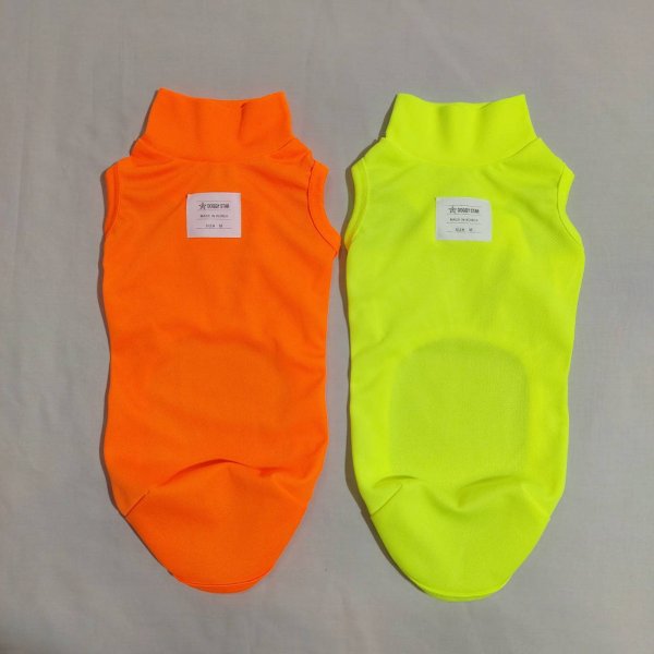 画像2: イタグレ服 S M L XL 2XL 3XL 接触冷感 クールベスト 小型犬 中型犬 大型犬 夏服 熱中症対策 doggystar ドッギースター 蛍光色 即日発送致します (2)