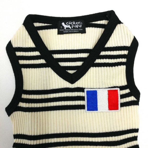 画像5: 犬服 おしゃれ  S M L XL 小型犬 中型犬 春夏秋冬 シンプル Vネック ボーダー ワンピース doggystar ドッギースター  即日出荷出来ます (5)