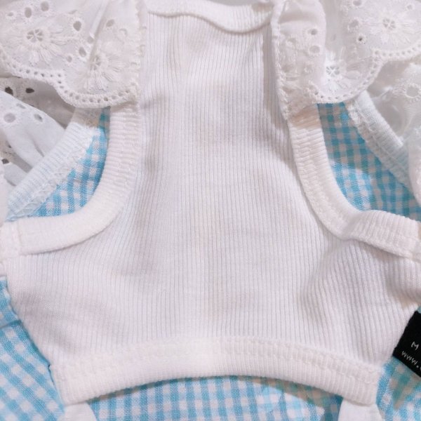 画像9: 犬 服 フリフリ おしゃれ 夏 XS  S  M  L  XL 小型犬 中型犬 かわいい デイジー柄 チェック ショート タンクトップ doggystar ドッギースター  即日発送出来ます (9)