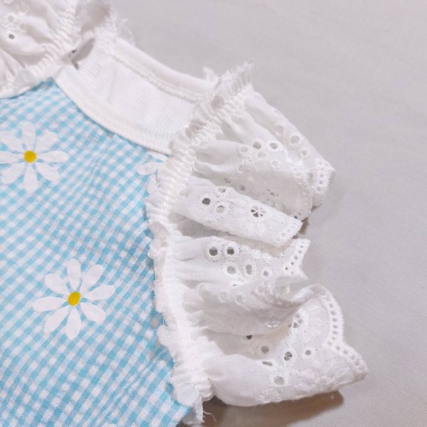 画像7: 犬 服 フリフリ おしゃれ 夏 XS  S  M  L  XL 小型犬 中型犬 かわいい デイジー柄 チェック ショート タンクトップ doggystar ドッギースター  即日発送出来ます (7)