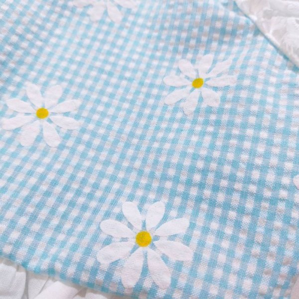 画像10: 犬 服 フリフリ おしゃれ 夏 XS  S  M  L  XL 小型犬 中型犬 かわいい デイジー柄 チェック ショート タンクトップ doggystar ドッギースター  即日発送出来ます (10)