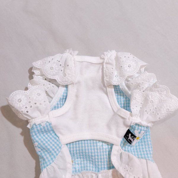 画像6: 犬 服 フリフリ おしゃれ 夏 XS  S  M  L  XL 小型犬 中型犬 かわいい デイジー柄 チェック ショート タンクトップ doggystar ドッギースター  即日発送出来ます (6)