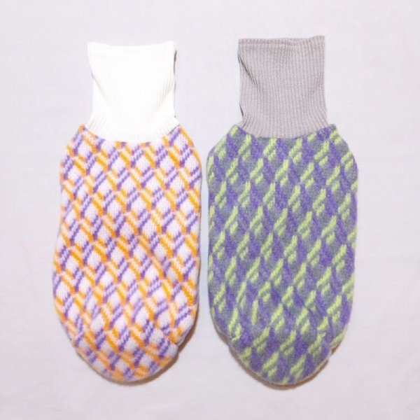 画像2: イタグレ服 セール S M L XL 2XL 3XL ダイヤ柄 裏起毛 長袖 Tシャツ 小型犬 中型犬 大型犬 冬服 doggystar ドッギースター 即日発送出来ます (2)