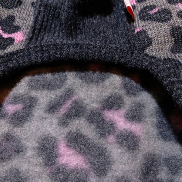 画像9: イタグレ服 セール S M L XL 2XL 3XL ヒョウ柄 裏起毛 ニット 長袖 Tシャツ 小型犬 中型犬 大型犬 冬服 doggystar ドッギースター 即日発送出来ます (9)