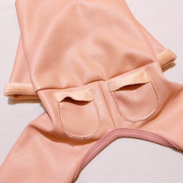 画像6: イタグレ 服 S M L XL 2XL 3XL 起毛 レザーミンク ロンパース 小型犬 中型犬 大型犬 秋 冬服 doggystar ドッギースター 即日発送出来ます (6)