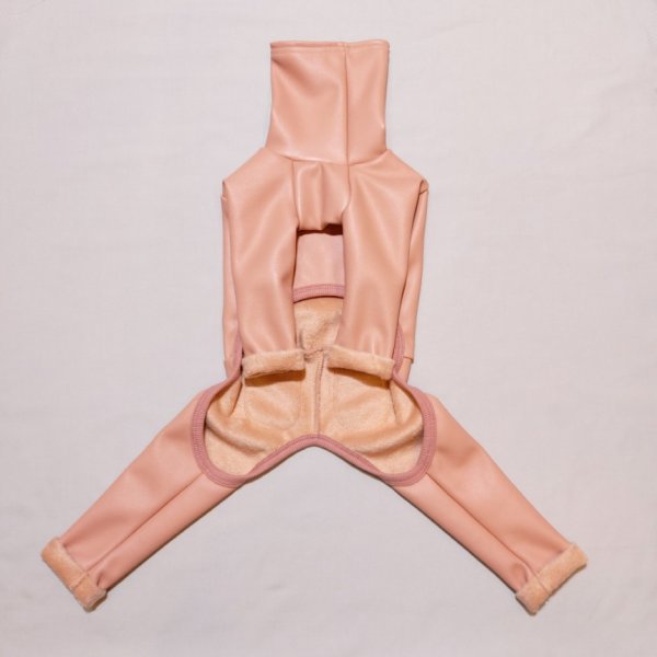 画像4: イタグレ 服 S M L XL 2XL 3XL 起毛 レザーミンク ロンパース 小型犬 中型犬 大型犬 秋 冬服 doggystar ドッギースター 即日発送出来ます (4)