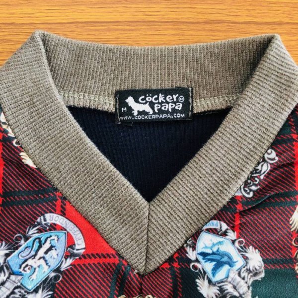 画像6: 犬 服 Tシャツ S M L XL セール 小型 犬 中型 犬 秋 冬  エンブレム柄 Vネック doggystar ドッギースター 即日発送出来ます (6)