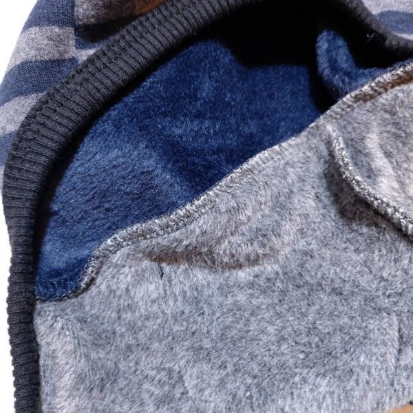 画像9: イタグレ服 S M L XL 2XL 3XL ボーダー 起毛ストライプデニム ロンパース つなぎ 小型犬 中型犬 大型犬 春 秋 冬服 doggystar ドッギースター 即日発送できます。 (9)