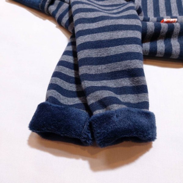 画像6: イタグレ服 S M L XL 2XL 3XL ボーダー 起毛ストライプデニム ロンパース つなぎ 小型犬 中型犬 大型犬 春 秋 冬服 doggystar ドッギースター 即日発送できます。 (6)