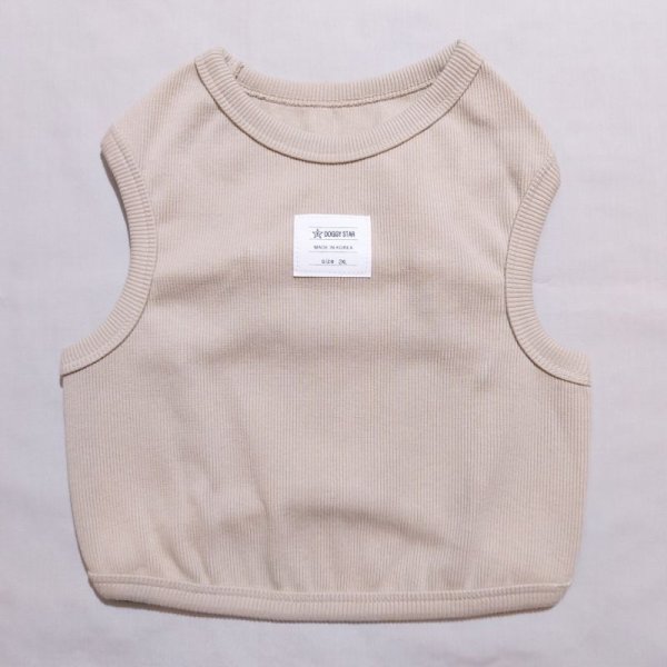 画像3: 大型 犬 服 タンクトップ 6XL クロップド ショート丈 無地 春夏 伸縮性抜群 doggystar ドッギースター (3)