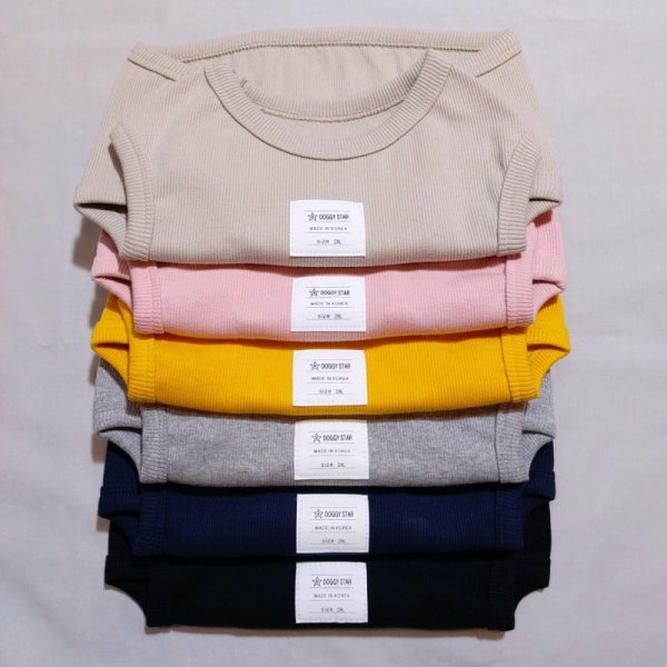 画像2: 大型 犬 服 タンクトップ 6XL クロップド ショート丈 無地 春夏 伸縮性抜群 doggystar ドッギースター (2)
