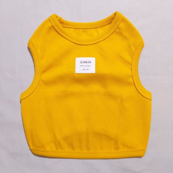画像9: 大型 犬 服 タンクトップ 6XL クロップド ショート丈 無地 春夏 伸縮性抜群 doggystar ドッギースター (9)