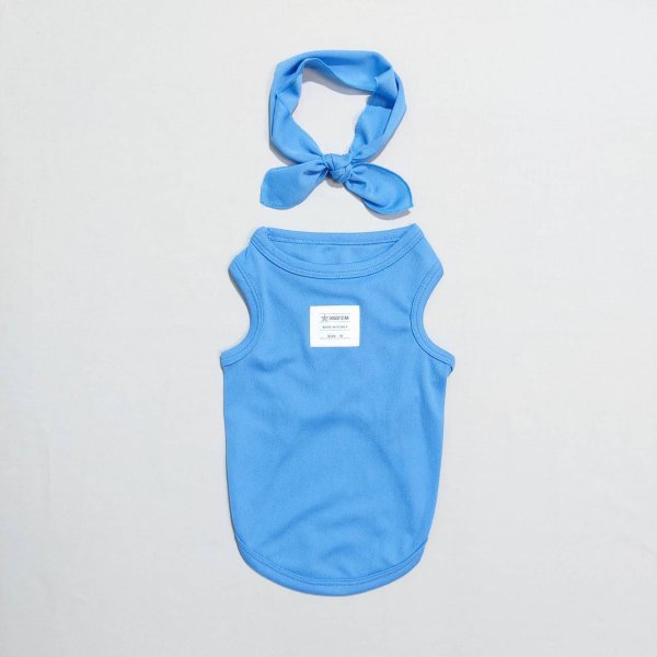 画像6: 犬服 大型犬服 接触 冷感 Tシャツ 無地 S M L XL 2XL 3XL 4XL 5XL 6XL 小型犬 中型犬  大型犬ひんやり クール タンクトップ スカーフ付き 熱中症対策 doggystar ドッギースター  即日発送出来ます (6)