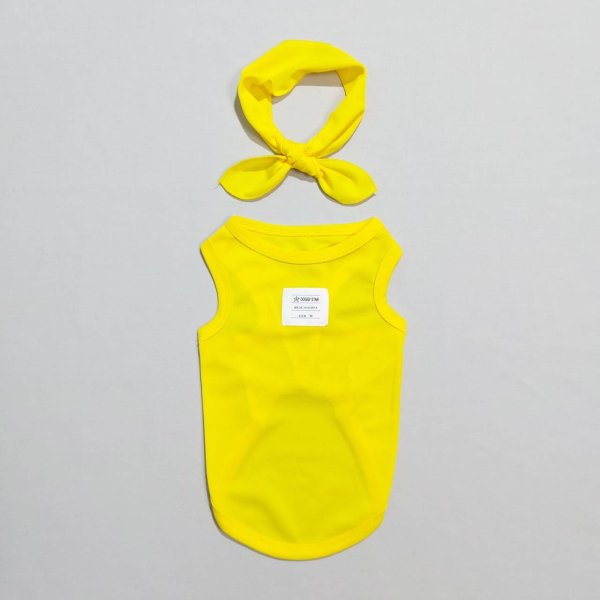 画像4: 犬服 大型犬服 接触 冷感 Tシャツ 無地 S M L XL 2XL 3XL 4XL 5XL 6XL 小型犬 中型犬  大型犬ひんやり クール タンクトップ スカーフ付き 熱中症対策 doggystar ドッギースター  即日発送出来ます (4)