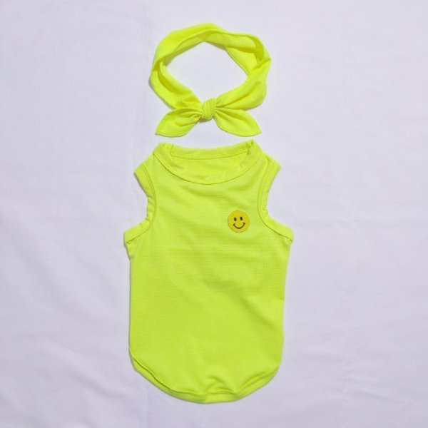 画像3: 犬服 大型犬服 接触 冷感 Tシャツ スマイル 無地 S M L XL 2XL 3XL 4XL 5XL 6XL小型犬 中型犬 大型犬 ひんやり クール ベスト スカーフ付き 熱中症対策 doggystar ドッギースター 即日発送出来ます (3)