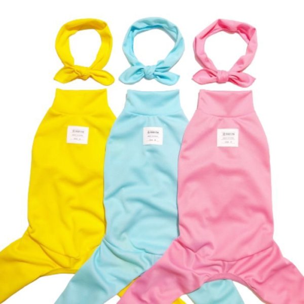 画像3: イタグレ服 S M L XL 2XL 3XL スカーフ付 接触冷感 クール ロンパース つなぎ 小型犬 中型犬 大型犬 春夏 doggystar ドッギースター 即日発送 (3)