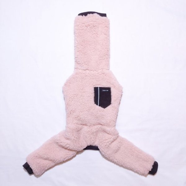 画像4: イタグレ服 XL 2XL 3XL セール ボア ポケット フリース ロンパース つなぎ 小型犬 中型犬 大型犬 冬服 doggystar ドッギースター 即日発送致します (4)