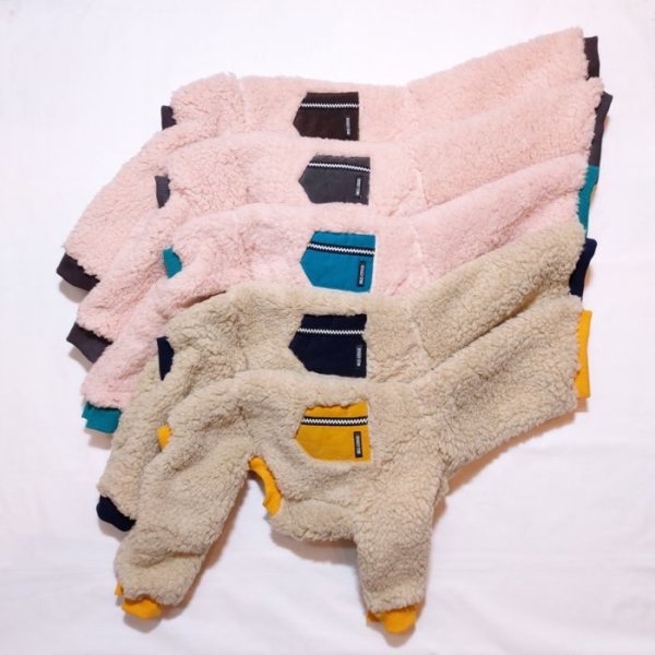 画像3: イタグレ服 XL 2XL 3XL セール ボア ポケット フリース ロンパース つなぎ 小型犬 中型犬 大型犬 冬服 doggystar ドッギースター 即日発送致します (3)