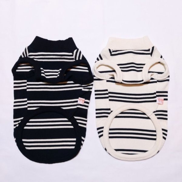 画像3: 犬服 ボーダー フランス シンプル Tシャツ S M L XL 2XL 3XL 4XL 5XL 6XL 小型犬 中型犬 大型犬 春 夏 秋 冬 袖なし おしゃれ ペット服 doggystar ドッギースター 即日発送致します (3)