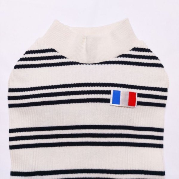 画像10: 犬服 ボーダー フランス シンプル Tシャツ S M L XL 2XL 3XL 4XL 5XL 6XL 小型犬 中型犬 大型犬 春 夏 秋 冬 袖なし おしゃれ ペット服 doggystar ドッギースター 即日発送致します (10)