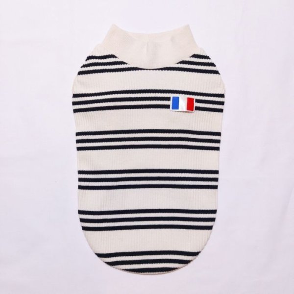 画像9: 犬服 ボーダー フランス シンプル Tシャツ S M L XL 2XL 3XL 4XL 5XL 6XL 小型犬 中型犬 大型犬 春 夏 秋 冬 袖なし おしゃれ ペット服 doggystar ドッギースター 即日発送致します (9)