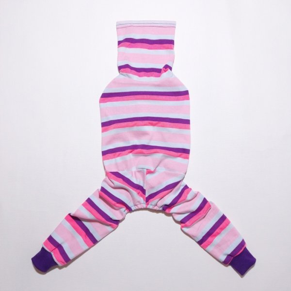 画像16: イタグレ 服 S M L XL 2XL 3XL カラフル ボーダー ロンパース つなぎ 小型犬 中型犬 大型犬 春 夏 秋 冬  室内着 パジャマ doggystar ドッギースター 即日発送出来ます (16)