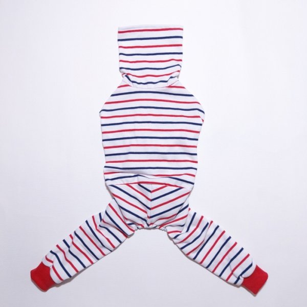 画像24: イタグレ 服 S M L XL 2XL 3XL カラフル ボーダー ロンパース つなぎ 小型犬 中型犬 大型犬 春 夏 秋 冬  室内着 パジャマ doggystar ドッギースター 即日発送出来ます (24)