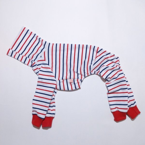 画像23: イタグレ 服 S M L XL 2XL 3XL カラフル ボーダー ロンパース つなぎ 小型犬 中型犬 大型犬 春 夏 秋 冬  室内着 パジャマ doggystar ドッギースター 即日発送出来ます (23)